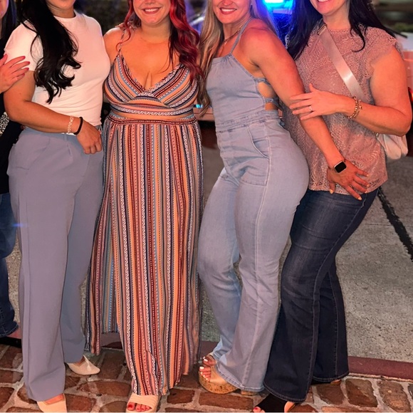 Light Wash Denim Jumpsuit | Sz Large - Picture 3 of 5